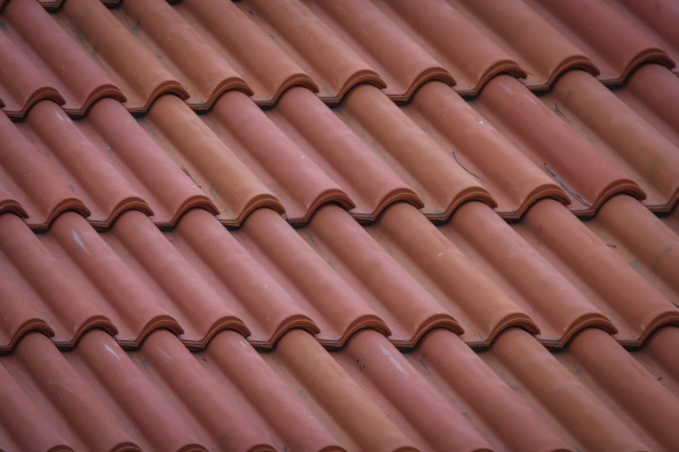 Ageing terracotta tile roof before Colorbond replacement